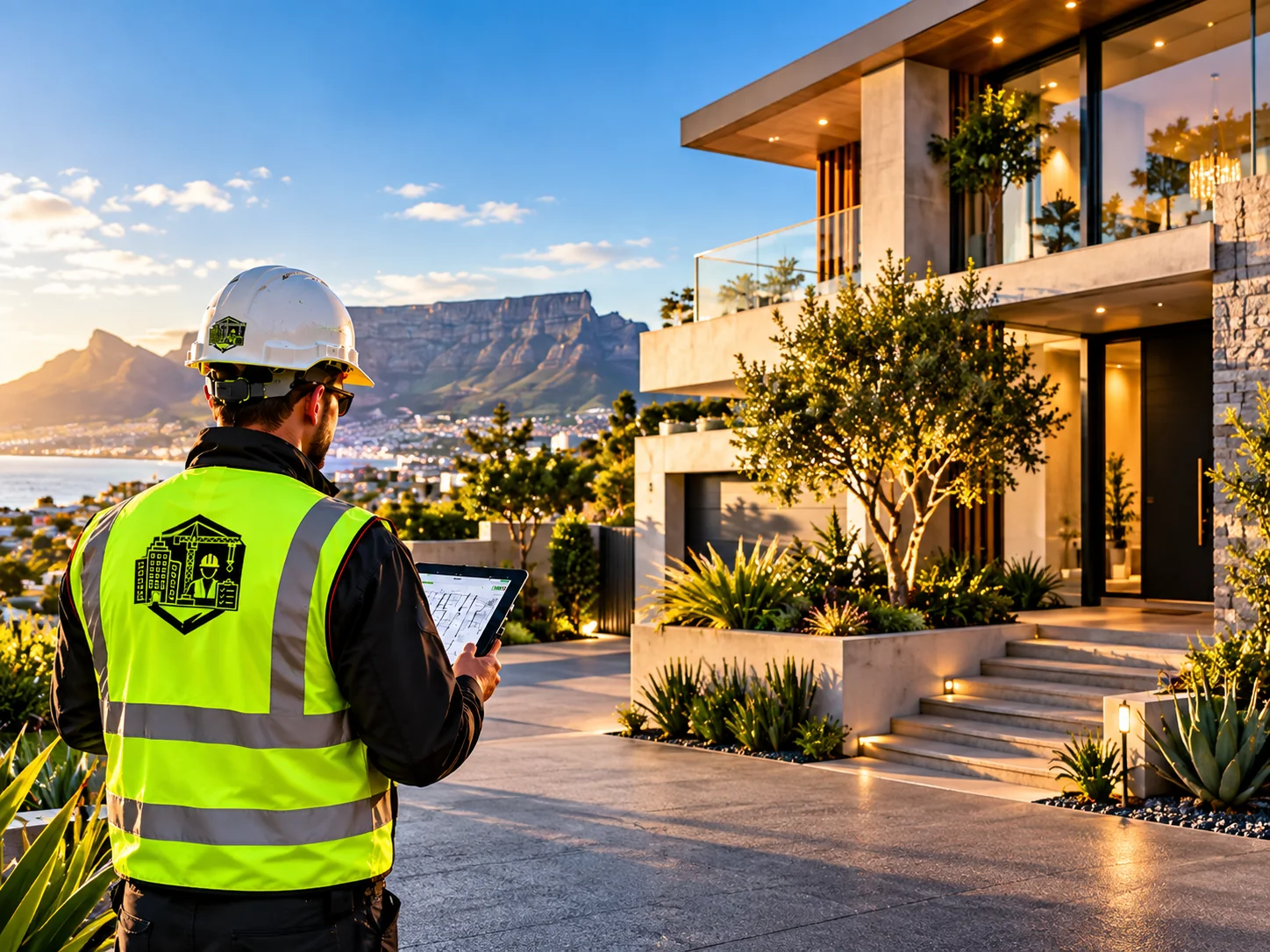 Property inspection at a modern home